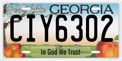 GA license plate CIY6302