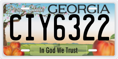 GA license plate CIY6322