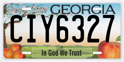 GA license plate CIY6327