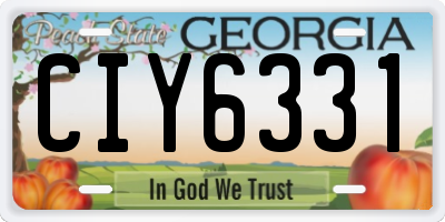 GA license plate CIY6331