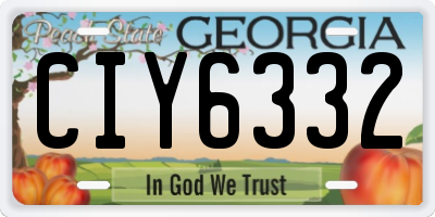 GA license plate CIY6332