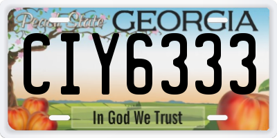 GA license plate CIY6333