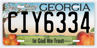 GA license plate CIY6334