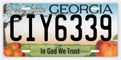 GA license plate CIY6339