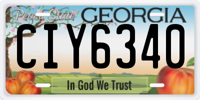 GA license plate CIY6340