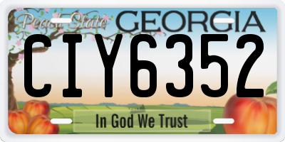 GA license plate CIY6352