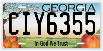 GA license plate CIY6355