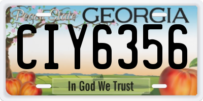 GA license plate CIY6356