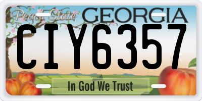GA license plate CIY6357
