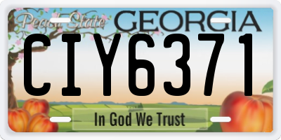 GA license plate CIY6371