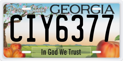 GA license plate CIY6377