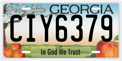 GA license plate CIY6379