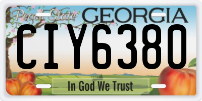 GA license plate CIY6380