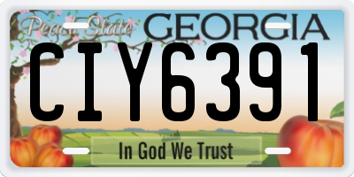 GA license plate CIY6391