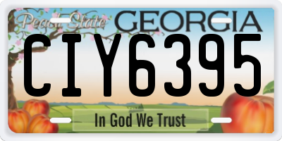 GA license plate CIY6395