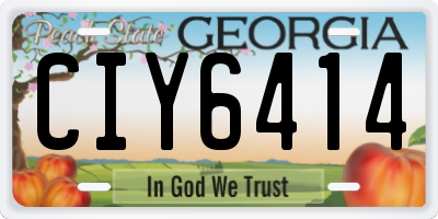 GA license plate CIY6414