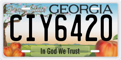 GA license plate CIY6420