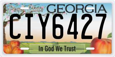 GA license plate CIY6427
