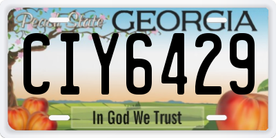 GA license plate CIY6429