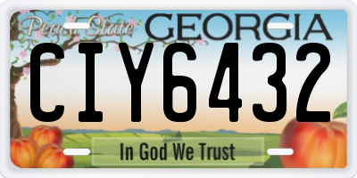 GA license plate CIY6432