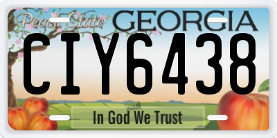 GA license plate CIY6438
