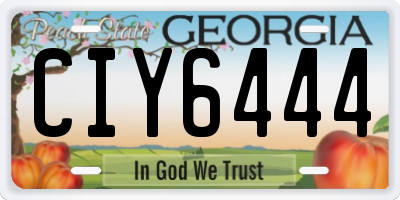 GA license plate CIY6444