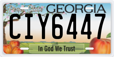 GA license plate CIY6447