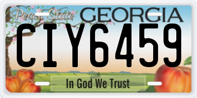 GA license plate CIY6459