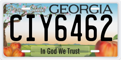 GA license plate CIY6462