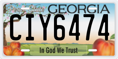 GA license plate CIY6474