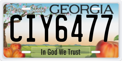 GA license plate CIY6477