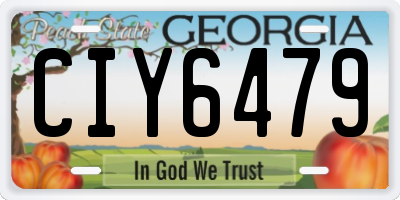 GA license plate CIY6479
