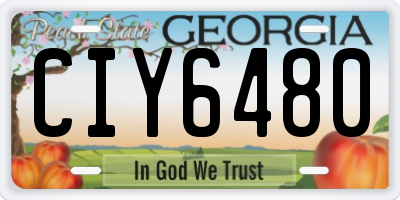 GA license plate CIY6480