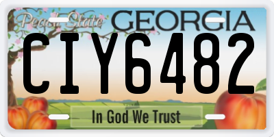 GA license plate CIY6482
