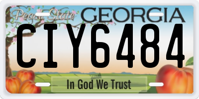 GA license plate CIY6484