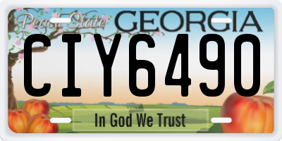 GA license plate CIY6490