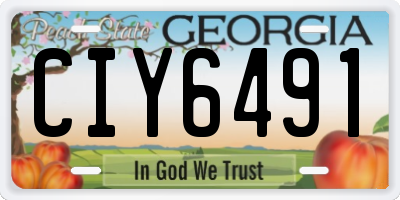 GA license plate CIY6491