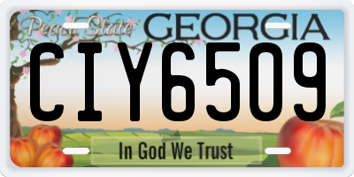 GA license plate CIY6509