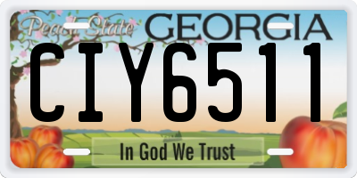 GA license plate CIY6511