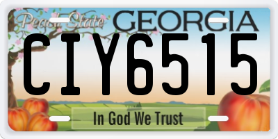 GA license plate CIY6515