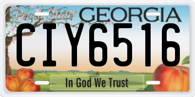 GA license plate CIY6516