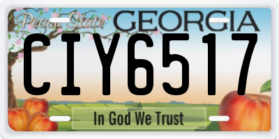 GA license plate CIY6517