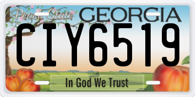GA license plate CIY6519