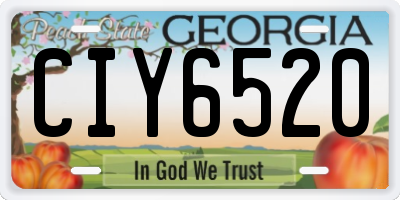 GA license plate CIY6520