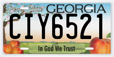 GA license plate CIY6521