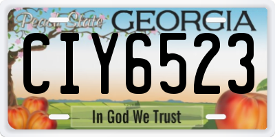 GA license plate CIY6523
