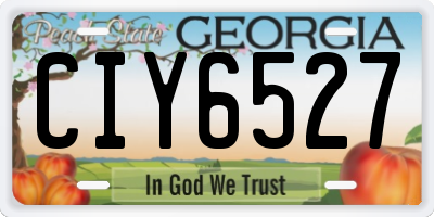 GA license plate CIY6527