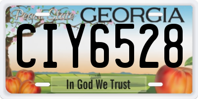 GA license plate CIY6528