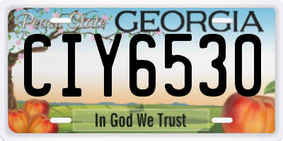 GA license plate CIY6530
