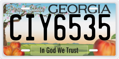GA license plate CIY6535